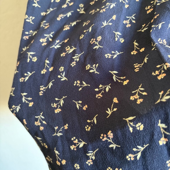 Madewell size 4 Floral Navy Blue Women's Skirt ditzy floral feminine cottagecore - Picture 7 of 8
